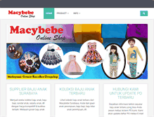 Tablet Screenshot of macybebe.com